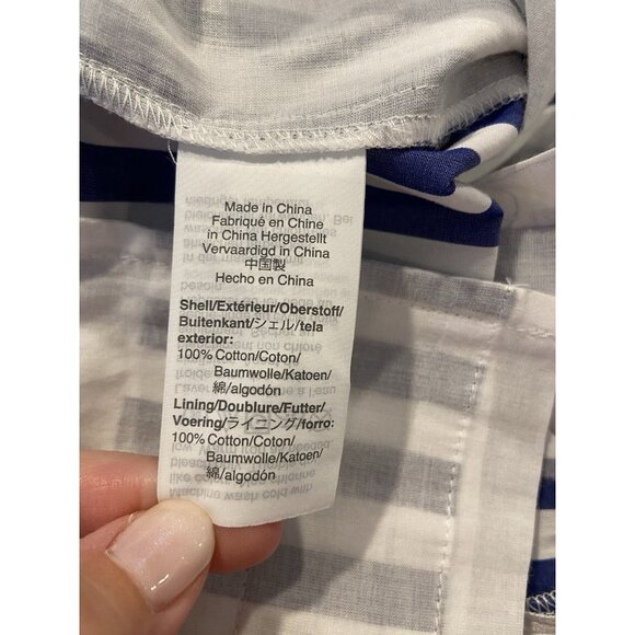 J.Crew Striped Halter Jumpsuit Blue White Tie Neck Style H7371 Size 4 - Picture 6 of 6